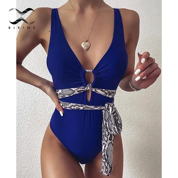 Otvor monokiny Snakeskin pás kombinézu one-piece suit dámske plavky pevný High cut jednodielne plavky ženských Plaviek NOVÉ