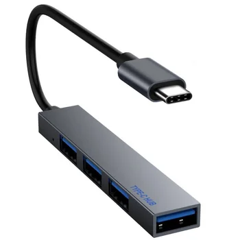 USB C HUB 4 Port Typu C, USB 2.0 Rozbočovač Converter OTG Kábel pre Macbook Pro, iMac, PC, Notebook Notebook Príslušenstvo