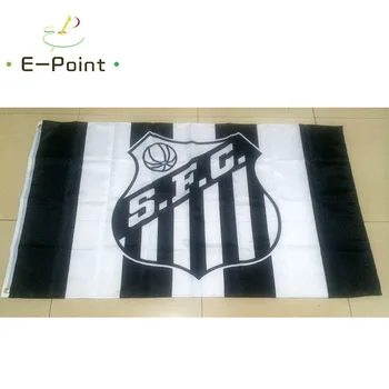 Brazília Santos Futebol Clube FC 3 ft*5 ft (90*150 cm) Veľkosť Vianočné Dekorácie pre Domov Vlajky, Zástavy, Typ B Dary