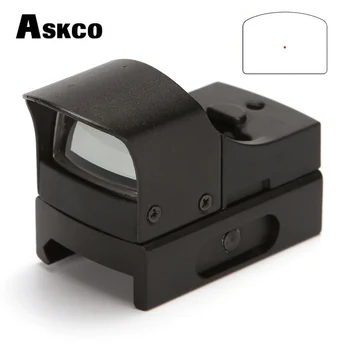 Askco Kompaktný Taktické Lov Paralaxy Zadarmo Mini Micro Reflex Holografické Červená Zelená Bodka Pohľad Rozsahu 20 mm Weaver Železničnej Mount