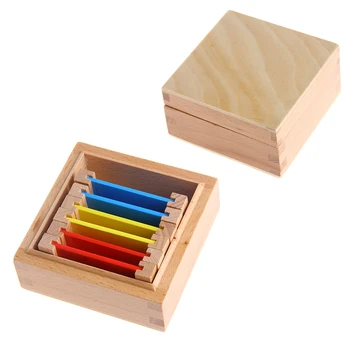 Montessori Senzorické Materiál Vzdelávania Farba Tablet Box 1/2/3 Dreva Predškolského Hračka ## Kvapka Loď