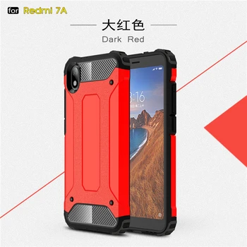 Pre Xiao Redmi 7A Prípade Silikónové Gumy Brnenie Shell Pevného PC Zadný Kryt Telefónu Pre Redmi 7A Ochranné puzdro pre Xiao Redmi 7A