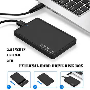 USB 3.0 2.5 Palcový SATA Pevný Disk, Externý HDD Enclosure 2TB, Dual LED Svetlo, Indikácia Mobile Pevného Disku Box