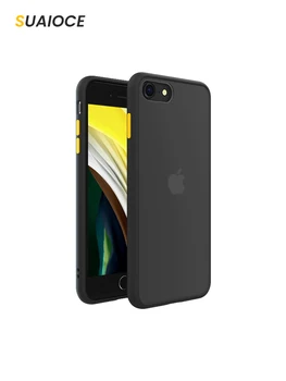 SUAIOCE Pôvodné Shockproof Brnenie puzdro Pre iPhone SE 2 2020 Prípade Priehľadný Zadný Kryt Pre iPhone 7 8 Plus Luxusné Silikónové puzdro