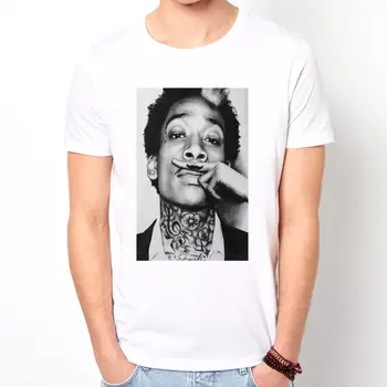 Wiz Khalifa Prst Rap, Hip Hop Spevák Burín Tetovanie T-shirt Lete pánskej Módy Tee Pohodlné Tričko Bežné Krátke Sleeve TEE