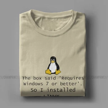 Arch Linux Tux T-Shirt pre Mužov Programátor Počítač Developer Geek, Blbecek Zábavné Tee Tričko Posádky Krku T Shirt Darček Topy