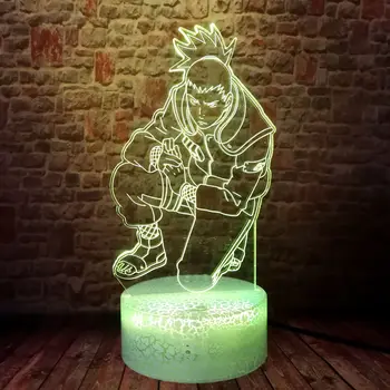 Naruto Nara Shikamaru Anime Obrázok Modelu 3D Ilúziu LED Nočného Spanie Svetlo action & hračka údaje Deti