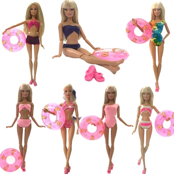 NK Doll Oblečenie, Plavky 5 Náhodne Pláži Plavky +5 Papuče +5 Plávanie kôl Pre Bábiku Barbie Príslušenstvo, Oblečenie, Hračky DZ