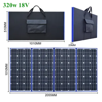 XINPUGAUNG Vysoko Prenosné 18V 350w Solárny Panel (87.5Wx4Pc) Čína+12V Radič Panely Solárne Nabíjanie Batérie Obytné Auto RV