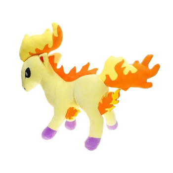 Eevee Anime Obrázok Jednorožec Kôň Ponyta Oblečenie pre Bábiku Vypchaté Zvieratá Oheň Elf Deti Hračky 30 CM