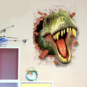 Stena Nálepky, Obývacia izba, spálňa pozadí Teplej Stene Decal3d Cartoon Dinosaura Vymeniteľné Nástenné Samolepky na Stenu pre Domova May17