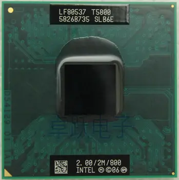 Intel Core 2 Duo T5800 2.0 GHz, 2 M 800 Dual Notebook procesory Notebook CPU Socket P 478 pin Počítač Originál