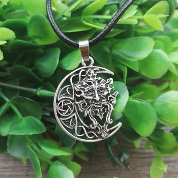 1pcs dropshipping keltské Zelený Muž náhrdelník Keltské Wicca Pohanský Boh Strom Ducha šperky SanLan