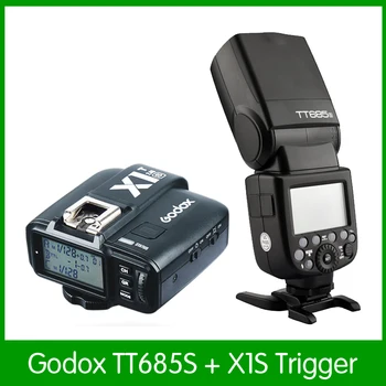 Godox TT685S 2.4 G HSS TTL GN60 Blesk Speedlite+ X1S Spúšť Vysielač Držiak pre Sony a7 a7s a7m2 a6000