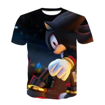 Super Sonic 3D Tlač ChildrenT-shirts Sonic The Hedgehog Chlapci Dievčatá 2020 Lete Bavlna Bežné Cartoon Oblečenie Tričká Ulici