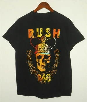 Rush Koncertná Kapela T-Shirt R40 Tour Čierna Lebka Nové! Voľný Štýl Tee Tričko