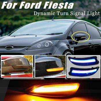 Bicolor LED Dynamický Zase Signálneho Svetla Tečúcej Vody Blinker Blikajúce Svetlo Na Ford Fiesta MK6/UK MK7 2008-2017 B-Max 2008-2017