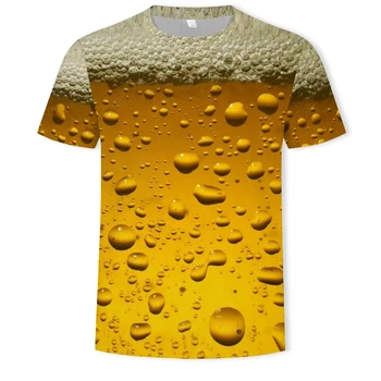 Módne Leto morská Voda Kvapka 3D Tlač Ležérne pánske T-shirt Outdoorové Športy T-shirt pánske Voľné Tričko Krátky Rukáv