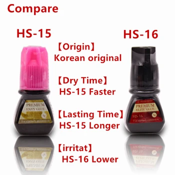 Kórejský Originál Lepidlo Na Predĺženie Rias Premium Závisť HS-15 5g 2 ks Rýchle sušenie Čierny bič lepidlo držať Lepidlo Uchovávania 7-8W