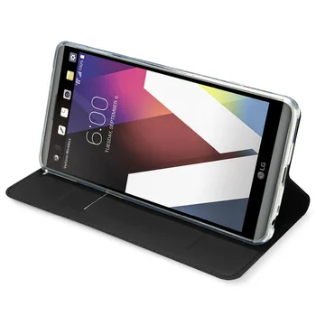 Dux Ducis Pre LG G6 Prípade Flip Luxusné Peňaženky, Kožené Sloty pre Karty Držiteľ Kryt pre LG G6 Silikónové Funda Coque Stojan Smartphone Tašky
