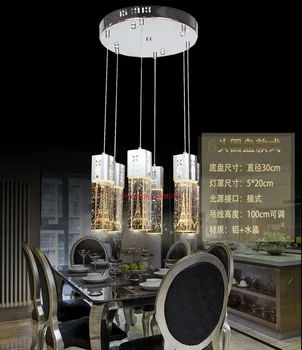 LED krištáľové lustre tri reštaurácia, jedáleň, lustre moderné jednoduché kreatívne romantickú osobnosť bar lampy 110-240V