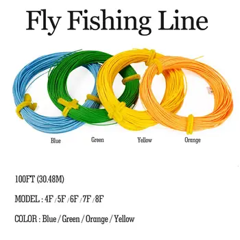 Sougayilang 4F 5F 6F 7F 8F Plávajúce Fly Rybárske Kábel 100 STÔP > Hmotnosť Dopredu Lietať Linka 6 Farieb Polyetylénu Fly Rybárske Line