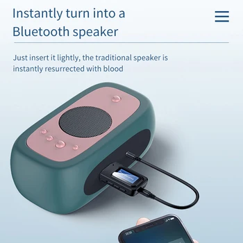 2 v 1, USB Bezdrôtový Adaptér s Bluetooth Funkcia 5.0 3.5 mm AUX Audio Prijímač, Vysielač Modul s LCD Displejom pre TV MP4