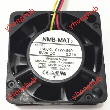 NMB-MAT 1606KL-01W-B49 L50 DC 5V 0.21 A 40x40x15mm 3-wire Server Chladiaci Ventilátor