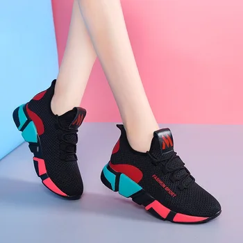 Nové Ploché Topánky Ženy 2020 Nové Príležitostné Platformu Zapatos De Mujer Vzduchovom Vankúši Čisté Farebné Tenisky Žena Pletenie Mäkké Mokasíny