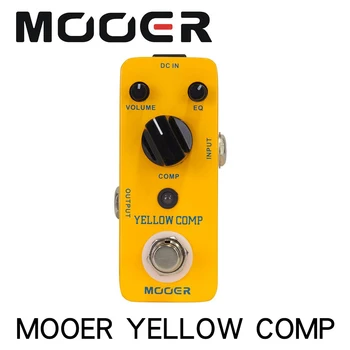 Mooer MCS2 Žltá Comp Micro Mini Optický Kompresor Efekt Pedál pre Elektrické Gitary, True Bypass