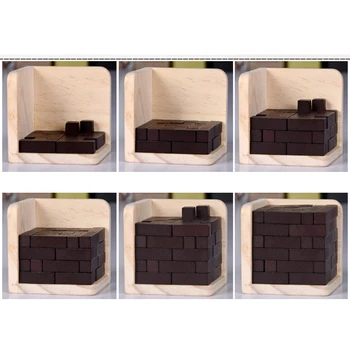 3D Drevené Puzzle IQ Hračka 54T Rusko Ming Luban Kocky Vzdelávacie Hračky Pre Deti Deti Dospelí IQ Mozgu Teaser Burr IQ Hračky Darček