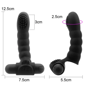 Stimulátor klitorisu Vaginálne Masér Prst Rukáv Vibrátor Žena Masturbator s 10 Výkonné Vibrácie Sexuálne Hračky Pre Ženy