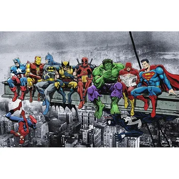 Avengers aliancie Diamond Maľovanie 5d diamond Výšivky Deadpool Hulk Batman Justice League Superhrdina Anime Nástenné maľby