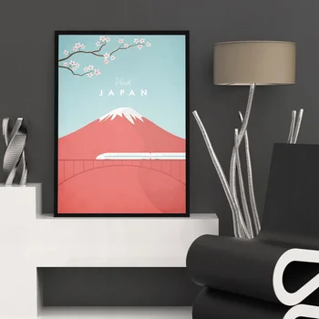 Jednoduché Wall Art Abstrakty Mount Fuji Nordic Dizajn, Maľovanie Plagátu Na Stenu Umelecké Plátno Na Maľovanie Zarámované Výtlačky Výzdoba Domov