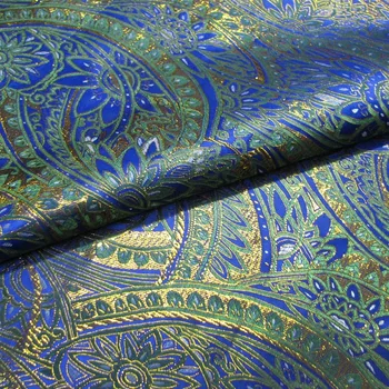 Blue green gold palace nádherný, nádherný vietor brocade, textílie / silk satin textílie r/100 CM*70 CM