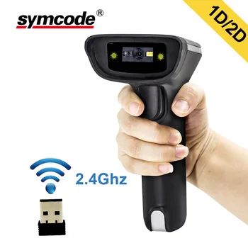 2D Bezdrôtový snímač Čiarových kódov,Symcode 1D/2D 2,4 GHz, USB Bezdrôtovej Bar Code Reader s 100Meters(330 ft) Bezdrôtové Trnasfer Vzdialenosť
