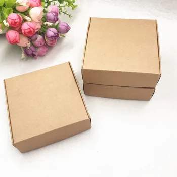 30 ks Kraft papier darčekové balenie box vlastný obal, krabicu ručne vyrábané mydlo Šperky Candy balíky papierovej krabici