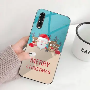Šťastné a veselé Vianoce, Santa Claus Telefón Prípade Tvrdeného Skla Pre Huawei P20 P30 P10 lite česť 7A 8X 9 10 mate 20 Pro