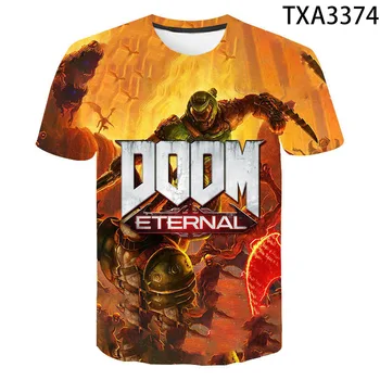 3D T shirt Doom Večný Muži, Ženy, Deti Bežné Streetwear Chlapec Dievča Deti Vytlačené T-shirt Módne Letné Pohode Topy Čaj
