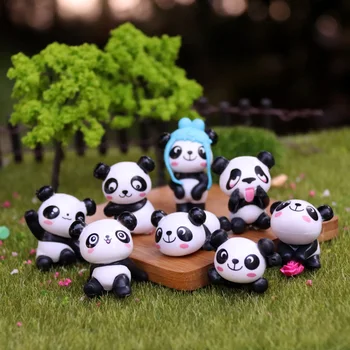 Roztomilý Malý Panda Dieťa Mýval Cake Decoration Micro Krajiny Bábiky, Dekorácie DIY Materiálu, Montáž Terénne Prvok