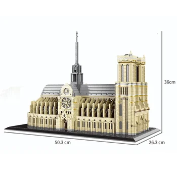 Mesto, Slávny Architektúry Diamond Mini Bloky Notre Dame De Paris Bloky Tvorca DIY Palác Potala Tehly Hračky Pre Deti