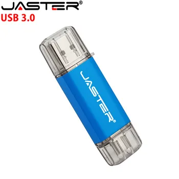JASTER USB 3.0 OTG & type-c, usb flash disky 16 GB 32 GB, 64 GB 128 gb kapacitou 256 GB pendrives dual pero disk pre systém android,
