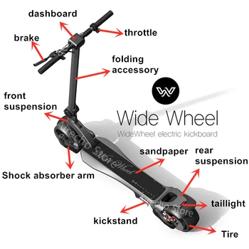 Mercane Široké kolesa elektrický skúter originálne príslušenstvo pneumatiky brzdového motora nabíjačku kotúčovou brzdou kolieska batéria originál seat
