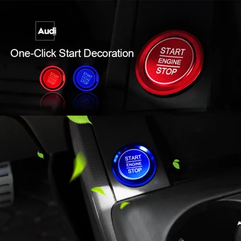 Štart Stop Motora Dekorácie-Nálepky Pokrytie Prípad Pre Audi A4 B8, B9 A5 A6 C6 A7 O5 8R Zapaľovanie Krúžky Tovaru, Auto Príslušenstvo