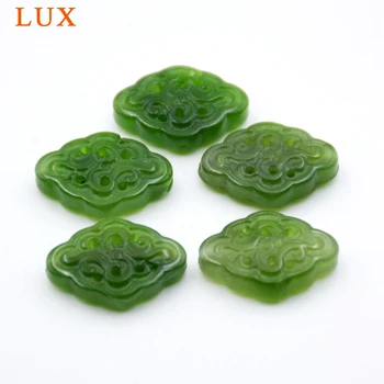 LUX Vyrezávané jadeS Perly Prírodné Kanadský Nephrite Zeleného kameňa prívesok pre šperky robiť