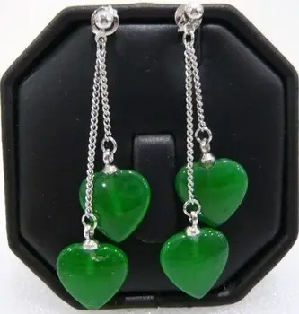 Najušľachtilejšie Šperky Srdce Tvar zelená Jades Earings