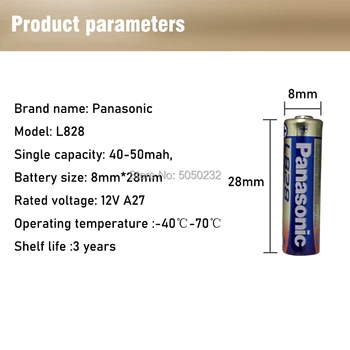 Panasonic 15PCS 12V 27A A27 Alarm-Diaľkové Suché Alkalické Batérie Buniek 27AE 27MN Vysokou Kapacitou Auto Diaľkové Hračky, Kalkulačky Zvonček