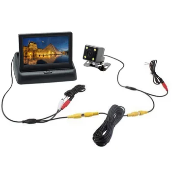 Auto Monitor 4.3 palec Skladací TFT LCD Displej Kamery Zadnej Kamery Parkovacieho Systému pre Auto Spätné Monitory
