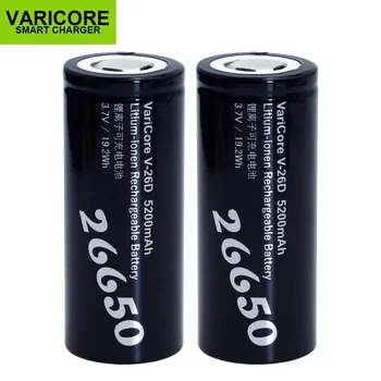 1-6PCS VariCore 26650 Li-ion Batéria, 3,7 V 5200mA V-26D Discharger 20A batérie pre baterku, E-nástroje batérie