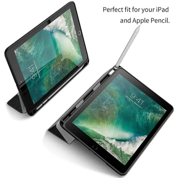 Kryt Pre iPad 9.7 10.2 7. Prípade 2018 2017 Vzduchu 1 2 3 mini 4 5 S Ceruzkou Držiteľ Kožené, Silikónové puzdro Pre iPad Pro 11 2020 10.5